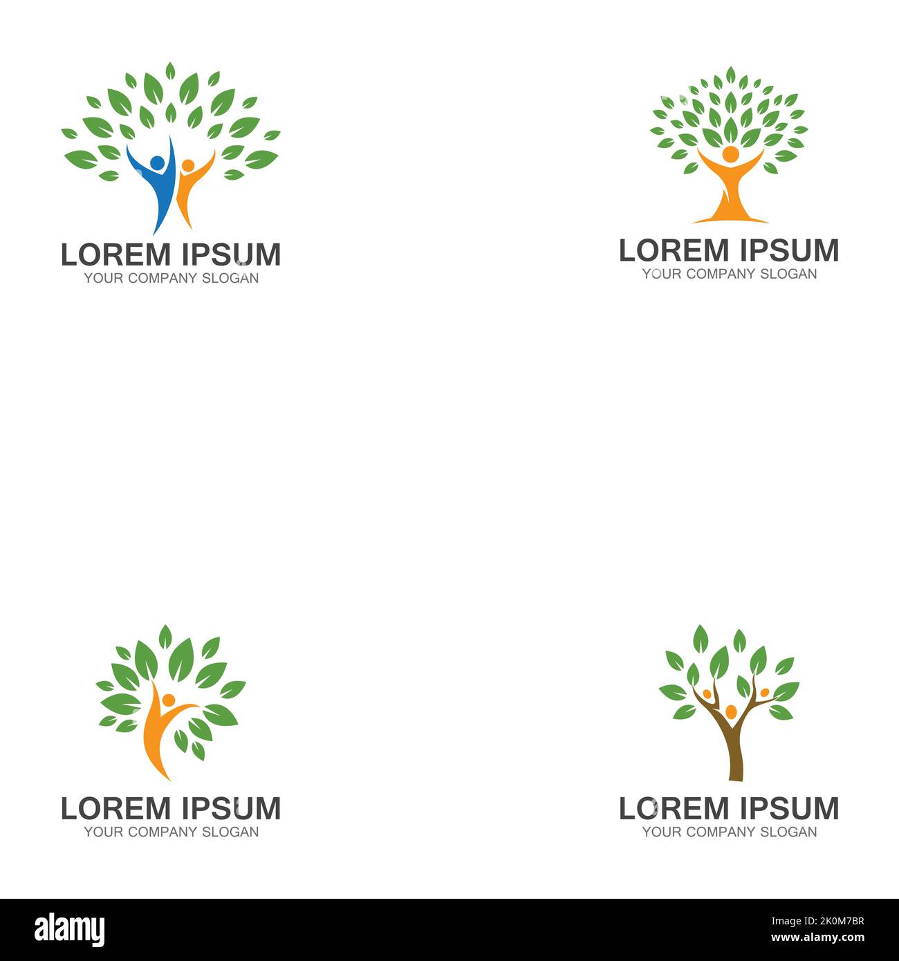 People Tree Logo Template Design Vector Stock Vector
