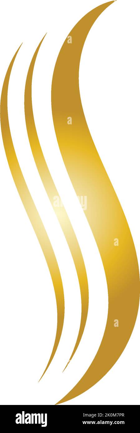 Hair wave logo vector icon template Stock Vector