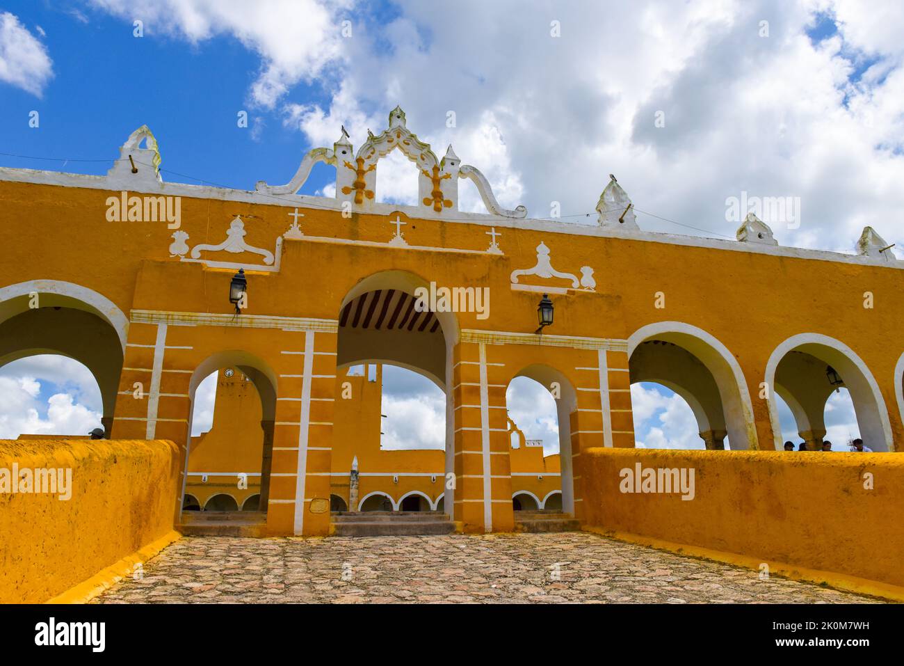 The famous convent of San Antonio de Padua, Izamal, Yucatan, Mexico Stock Photo