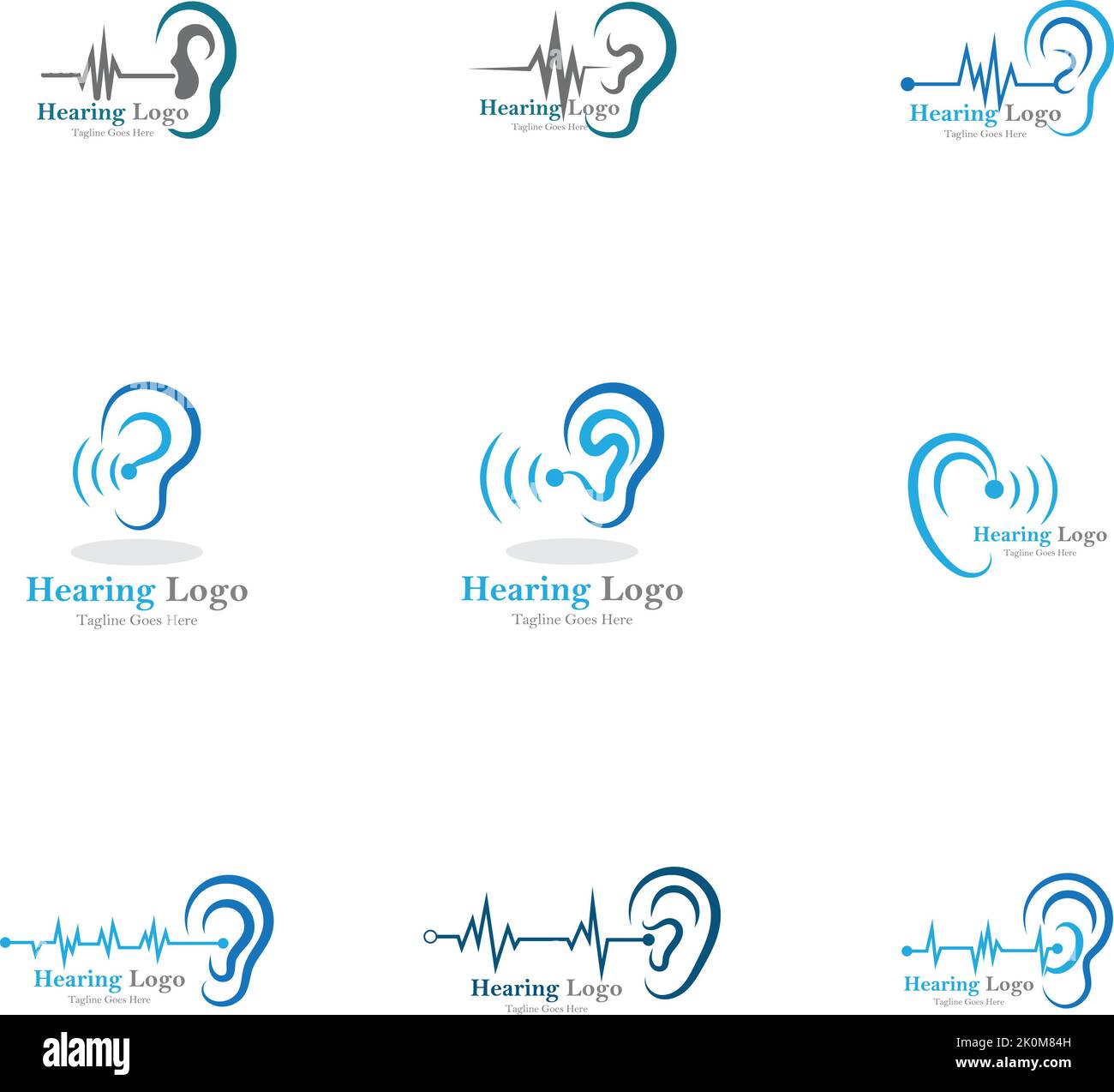hearing logo and symbol template vector icon Stock Vector