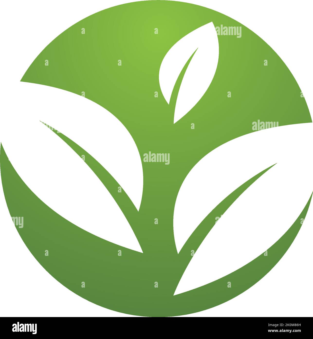 three leaf logo design. green leaf eco logo template - vector Stock ...