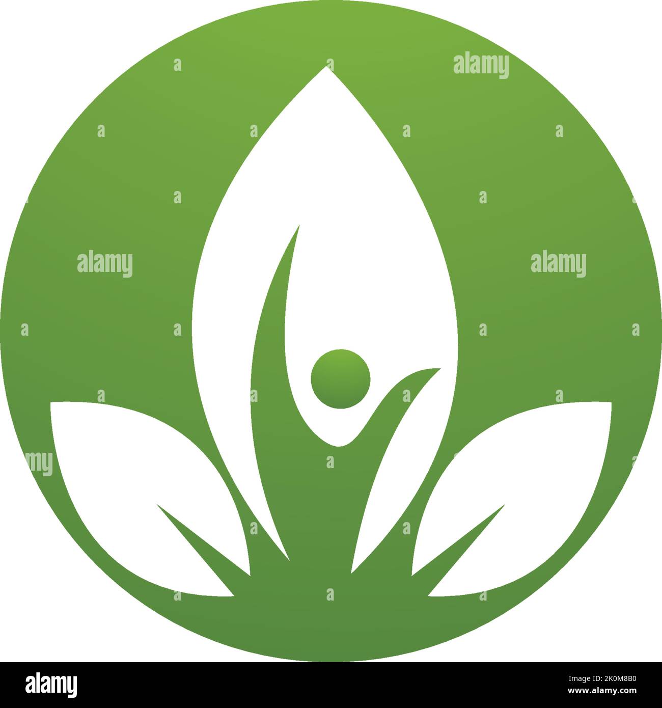 three leaf logo design. green leaf eco logo template - vector Stock ...
