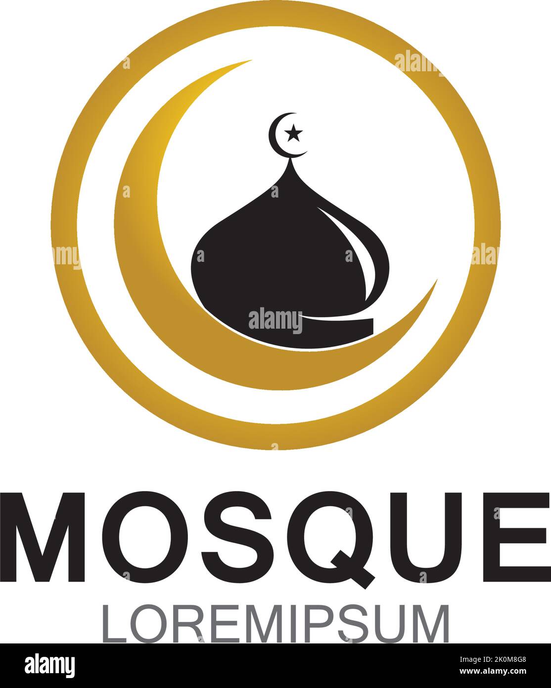 Modern mosque logo symbol or icon template Stock Vector