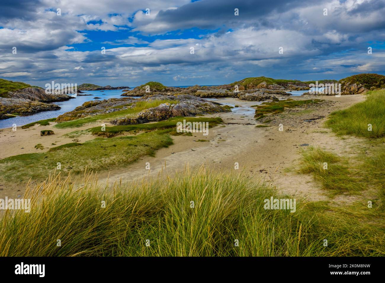 Seascape at Red Rocks beach, Isle of Coll Scotland. Stock Photo