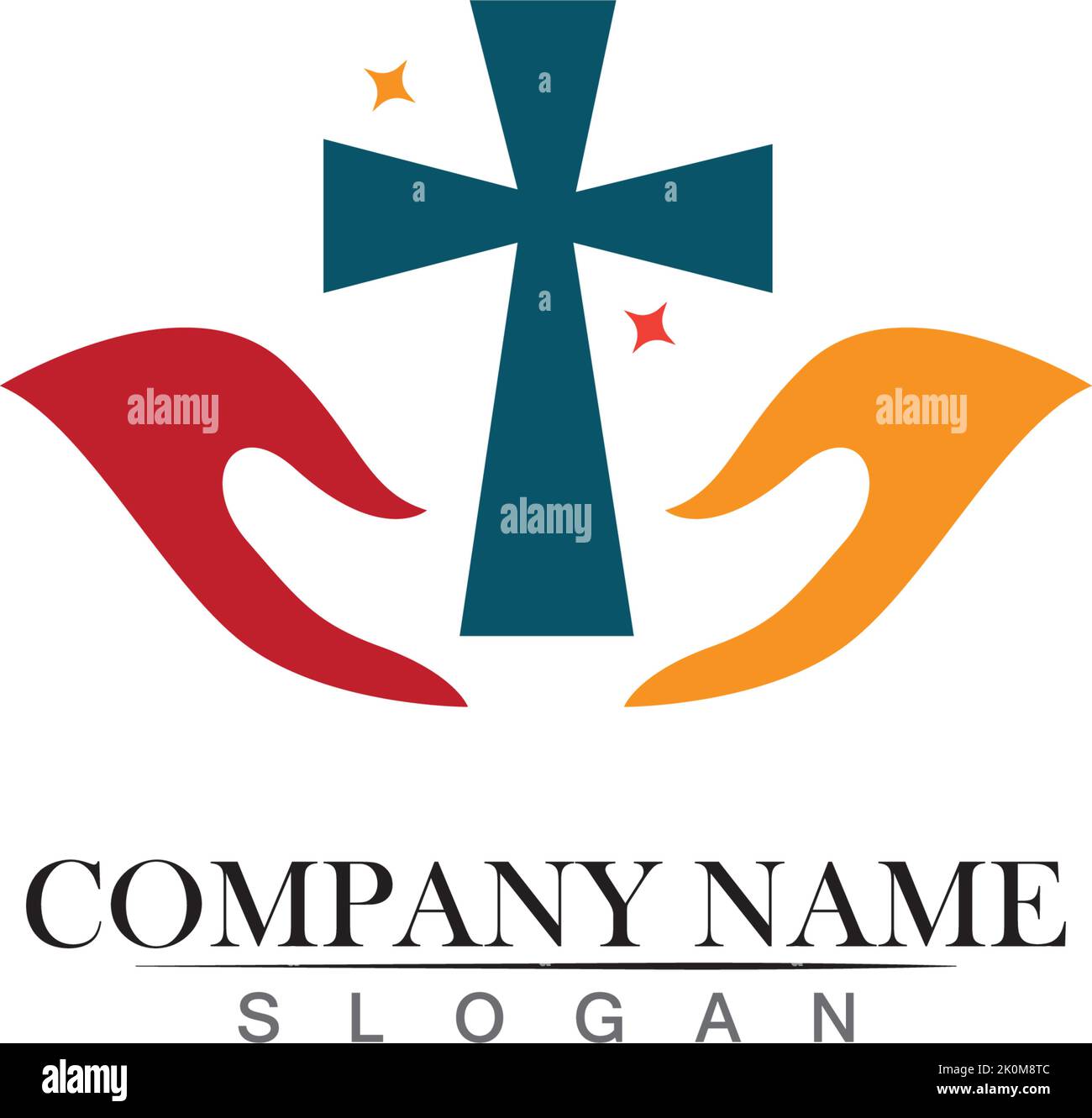 Church logo template design vector illustration Stock Vector