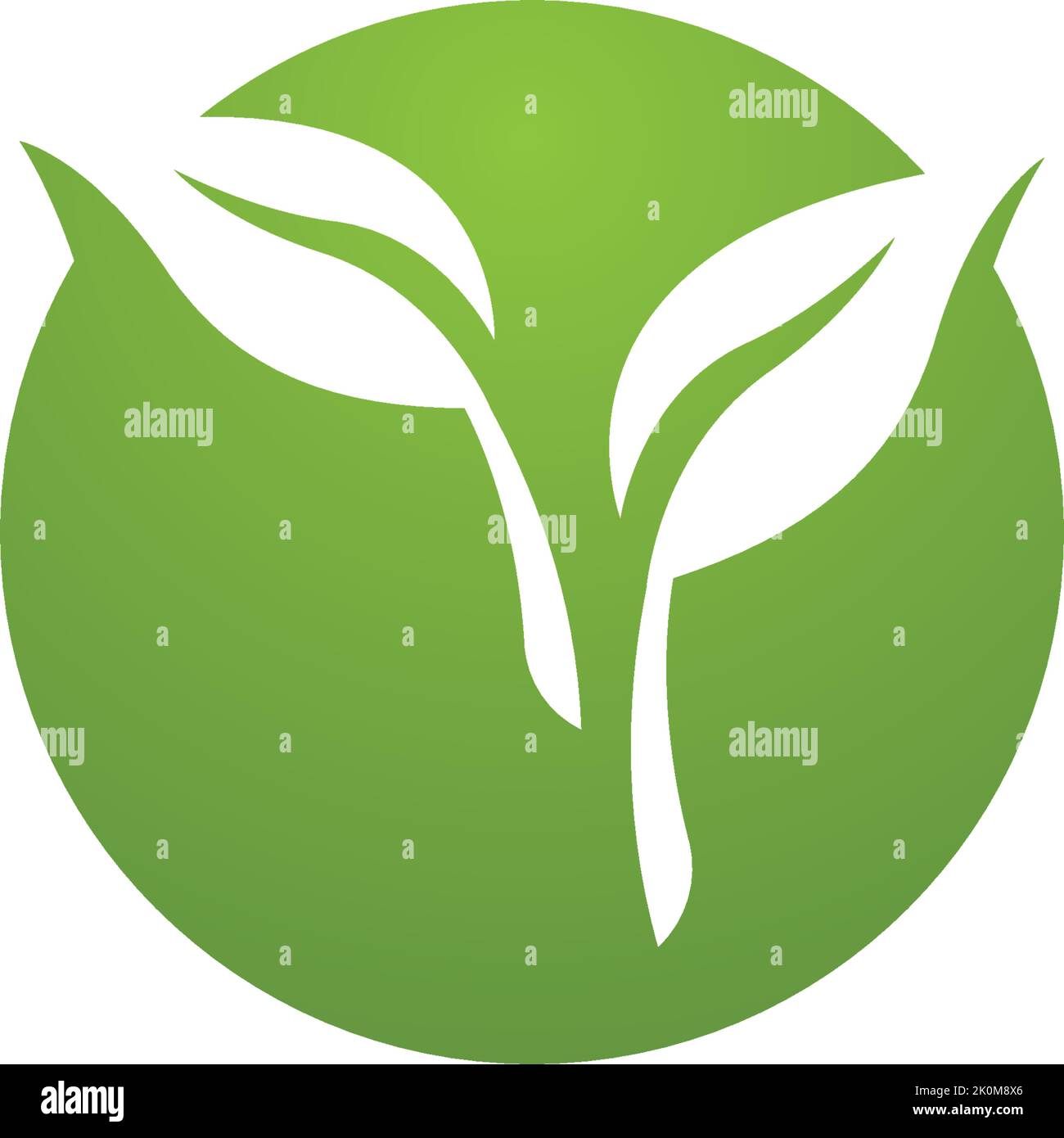 three leaf logo design. green leaf eco logo template - vector Stock ...
