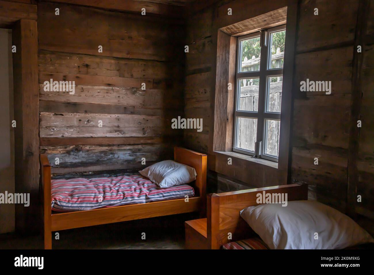 Fort Ross is a historic Russian fort located along Highway 1 in Sonoma County, Northern California. - Stock Image
