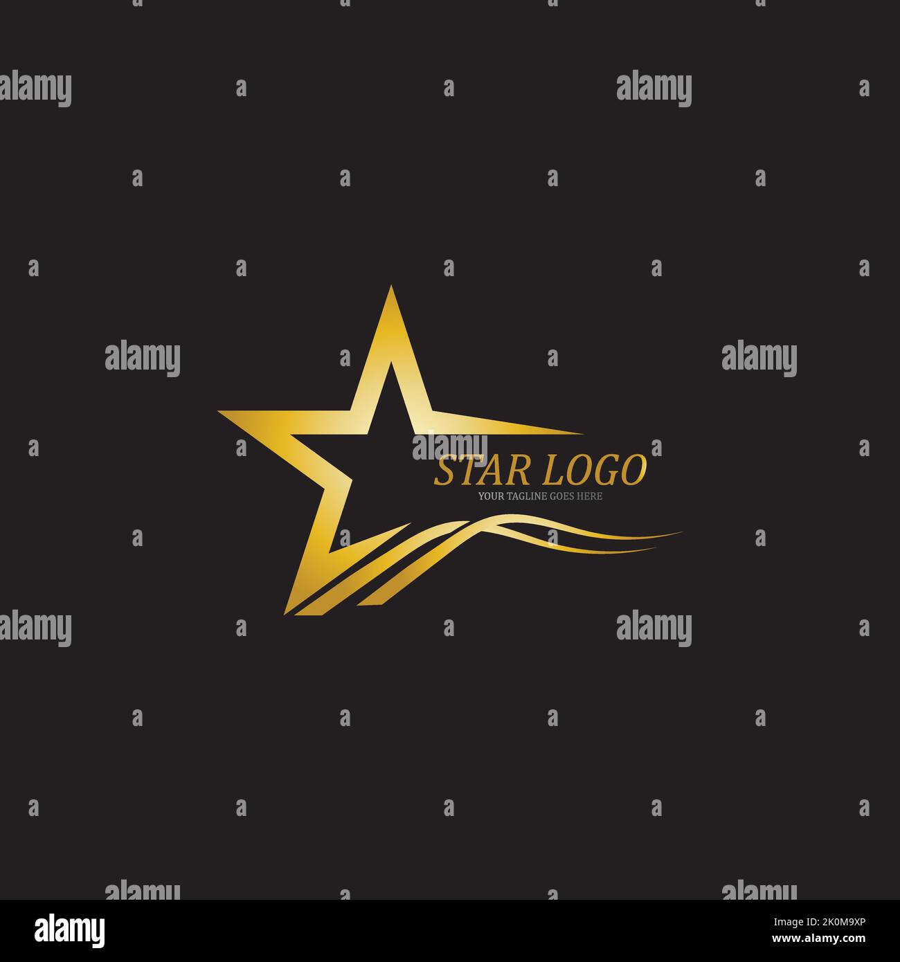 Gold Star logo vector Illustration Template Stock Vector Image & Art ...