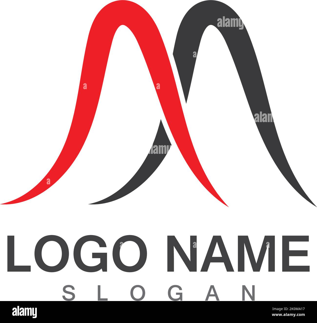 Letter M vector icons such logos Stock Vector