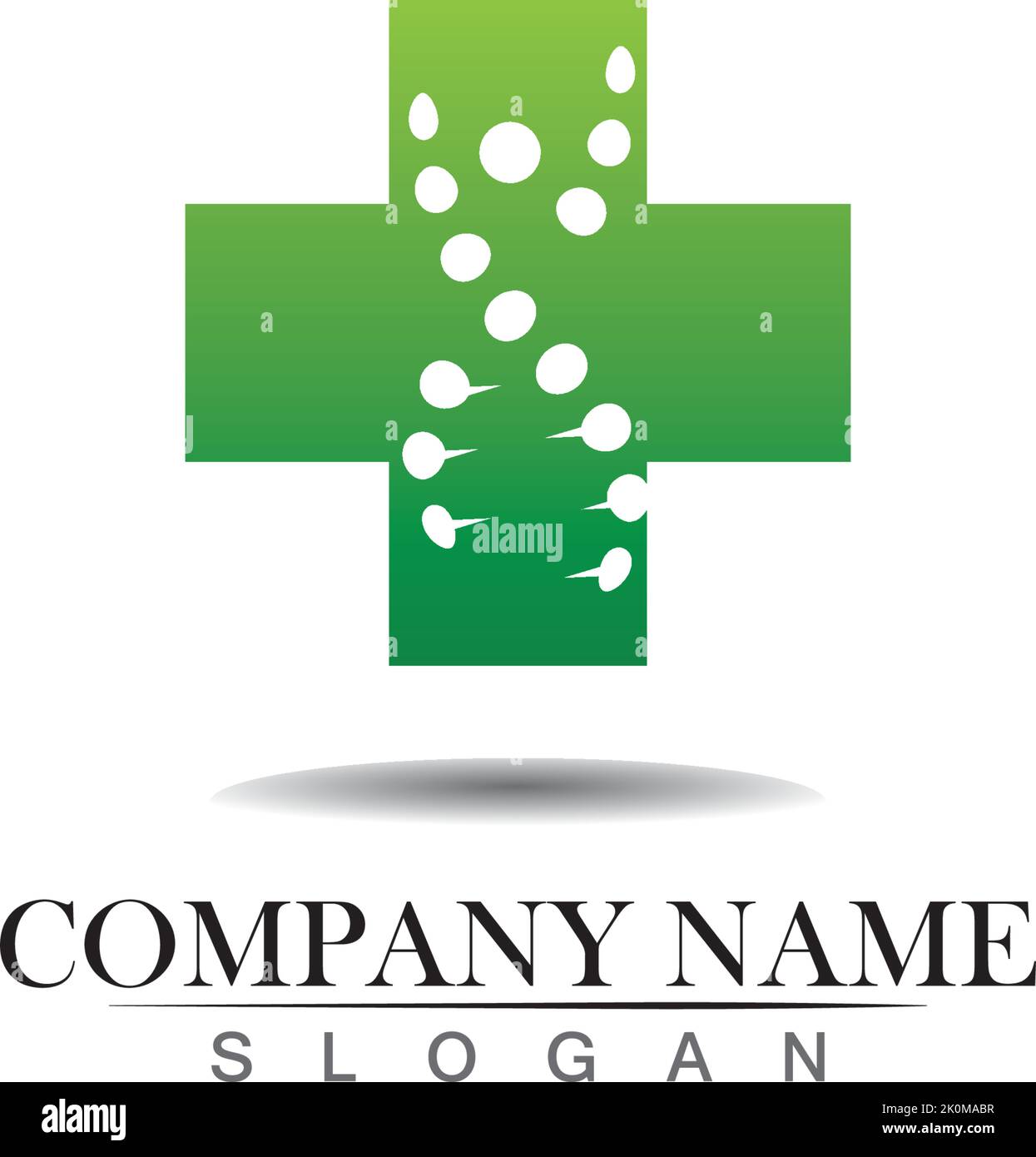 abstract cross medical and human DNA vector logo design Stock Vector ...