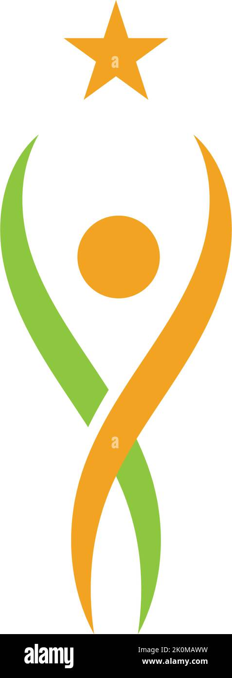 Success people logo design icon Stock Vector