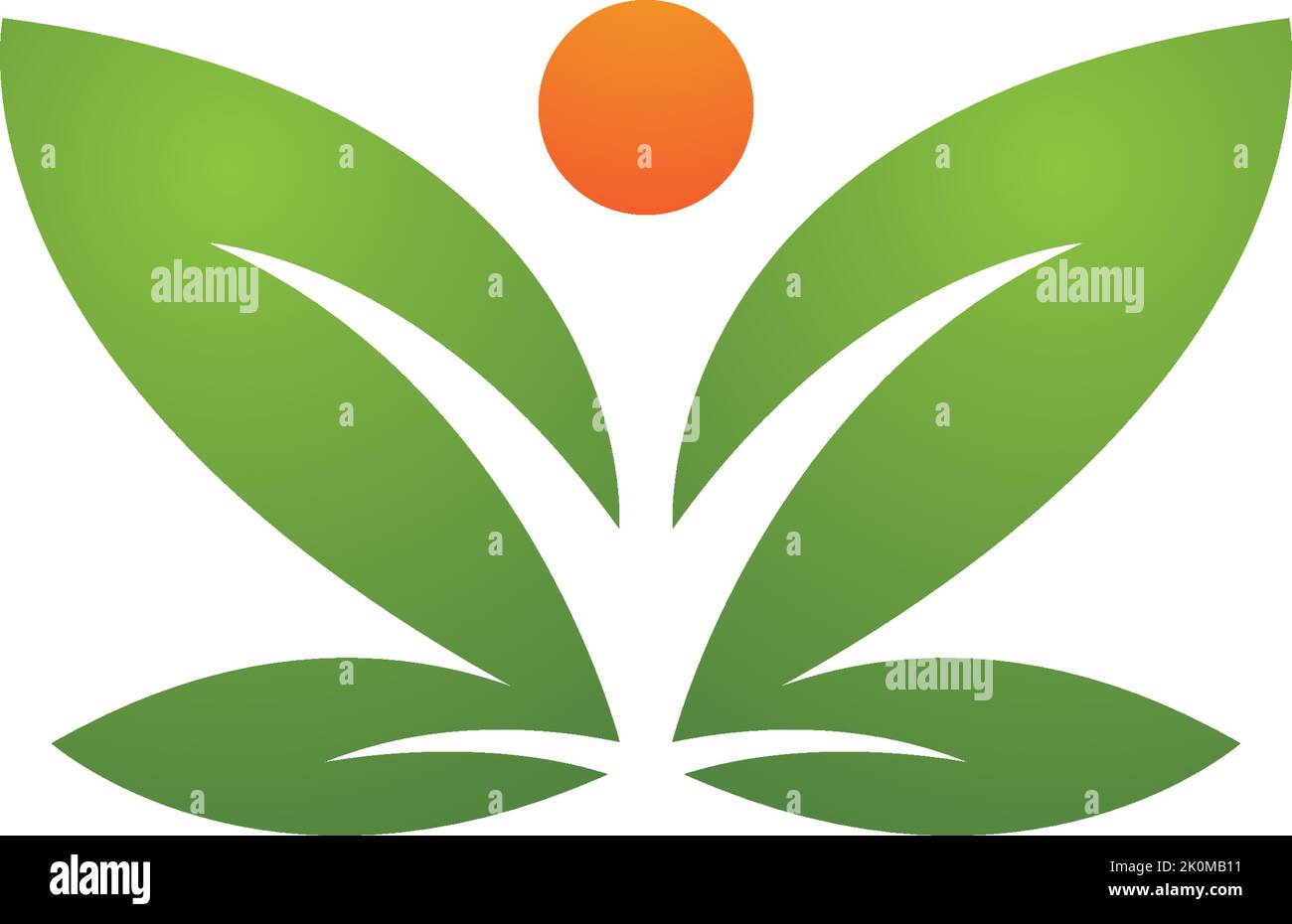three leaf logo design. green leaf eco logo template - vector Stock ...