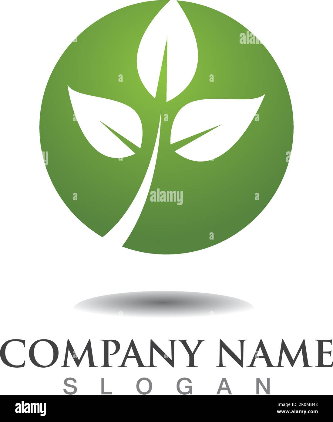 Tree leaf vector logo design eco friendly concept Stock Vector