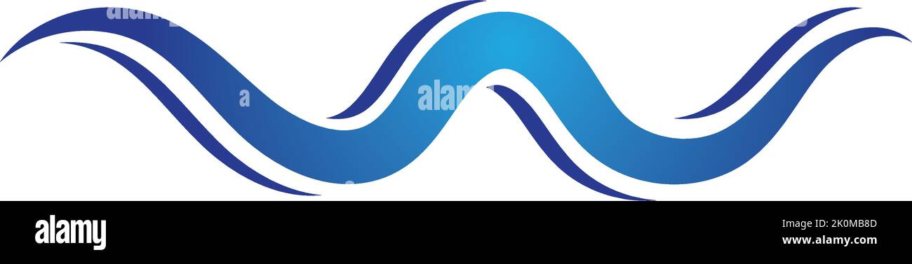 Water wave logo design template Stock Vector