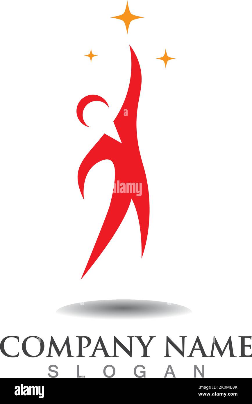 People success logo and symbol vector icon Stock Vector
