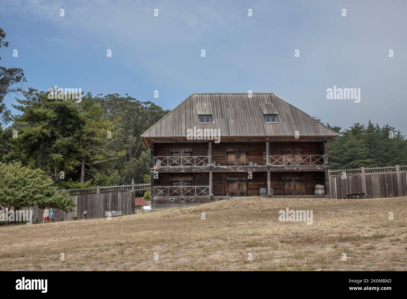 Fort Ross is an historic Russian fort on Highway 1 in Sonoma County. in Northern California. Stock Photo