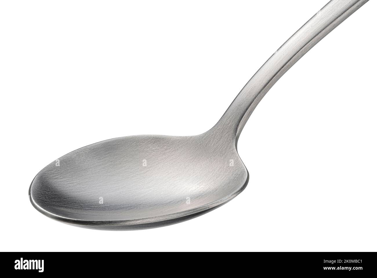 Metal spoon isolated on white background, full depth of field Stock Photo