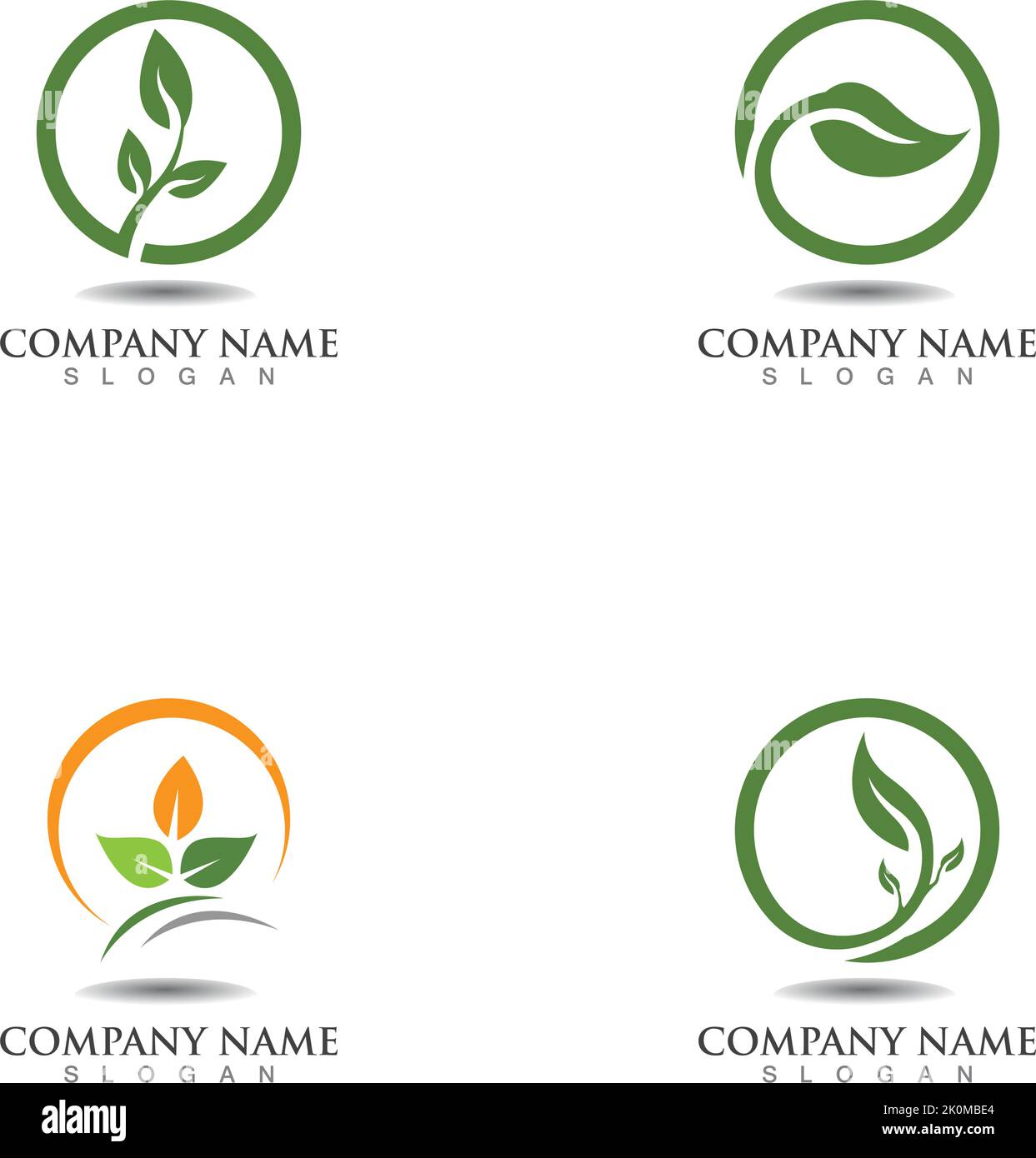 Tree leaf vector logo design eco friendly concept Stock Vector