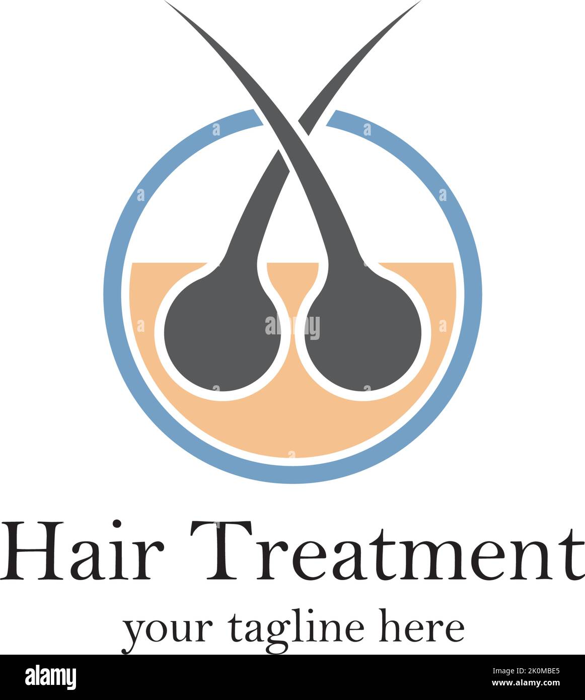 Hair treatment logo vector icon template Stock Vector