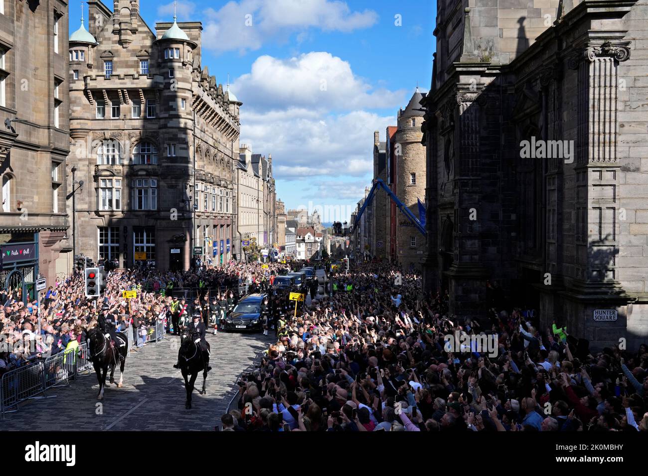 The procession of Queen Elizabeth II's coffin from the Palace of