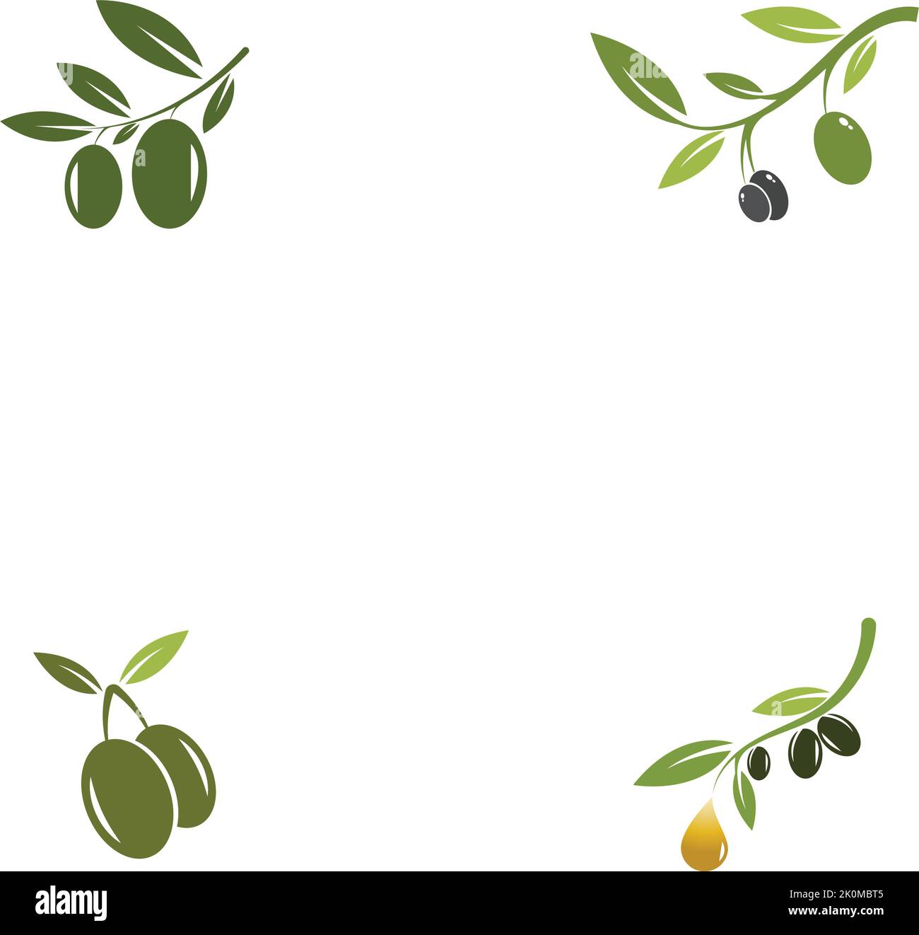 Olive logo template vector icon illustration design Stock Vector
