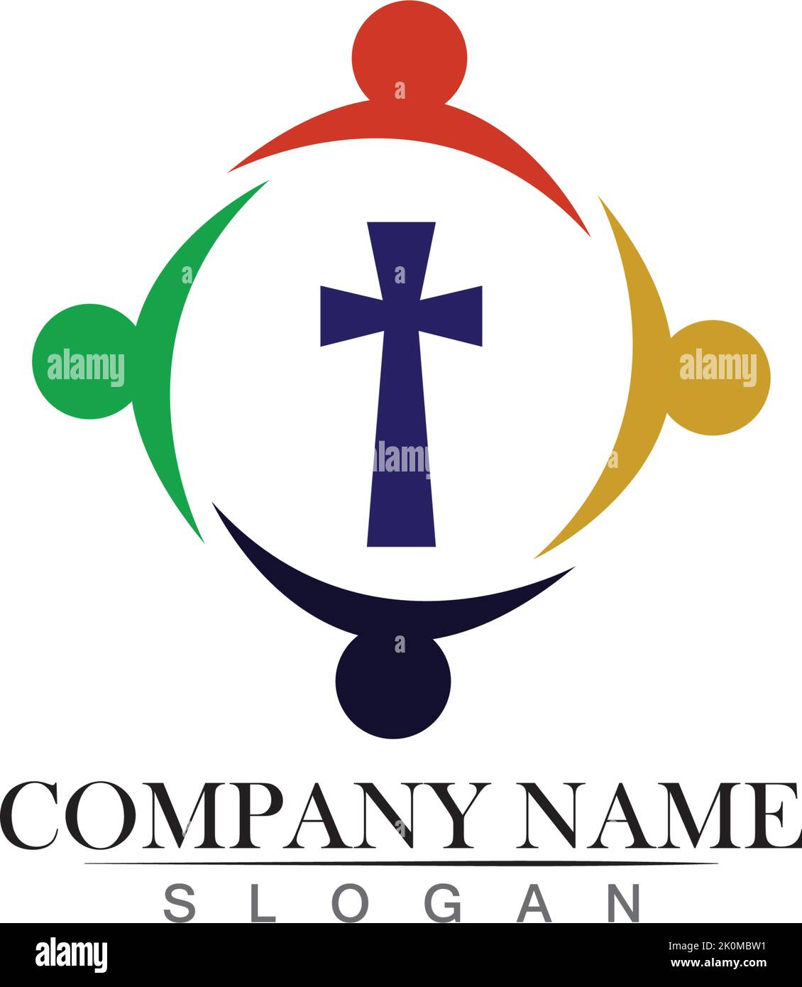 Church logo template design vector illustration Stock Vector