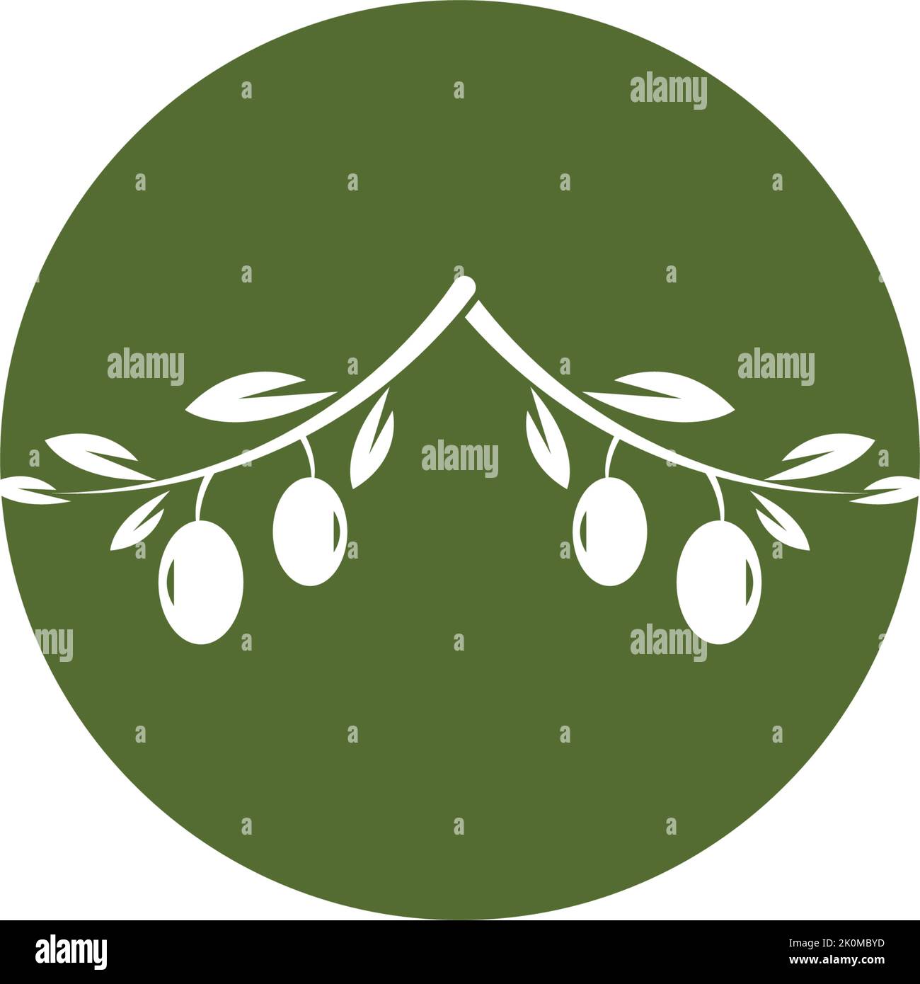 Olive logo template vector icon illustration design Stock Vector