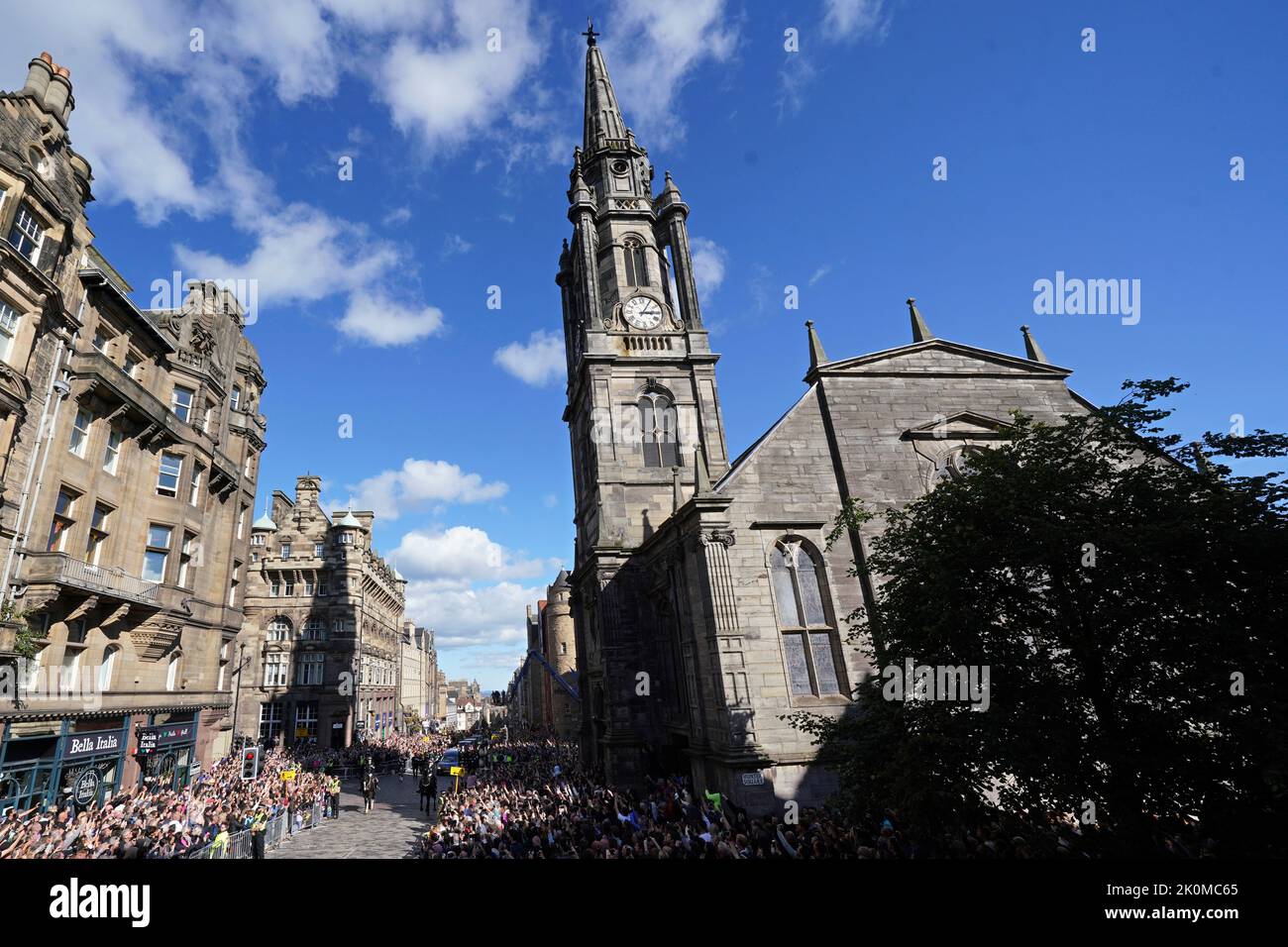The procession of Queen Elizabeth II's coffin from the Palace of