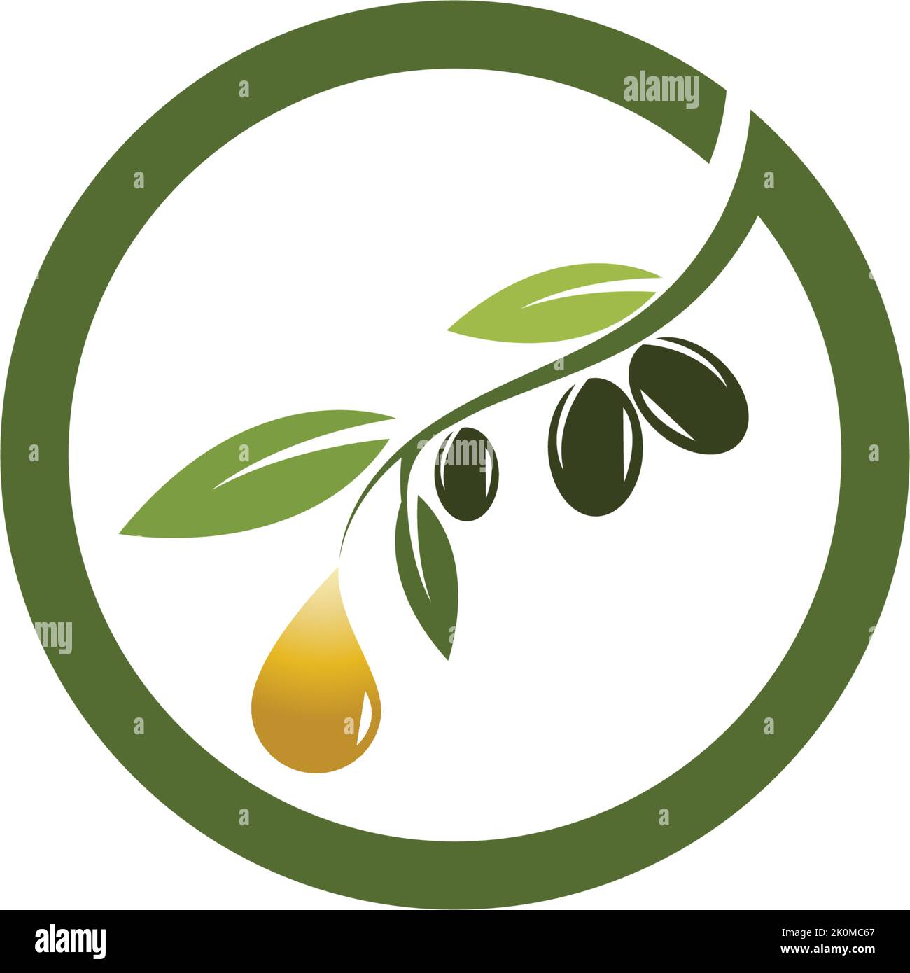 Olive logo template vector icon illustration design Stock Vector