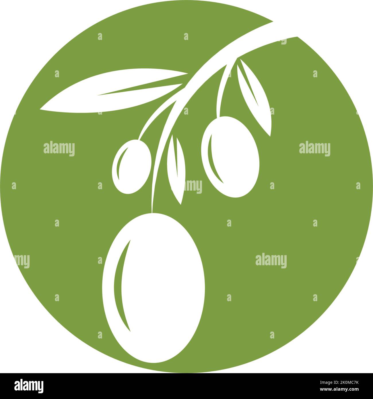 Olive logo template vector icon illustration design Stock Vector
