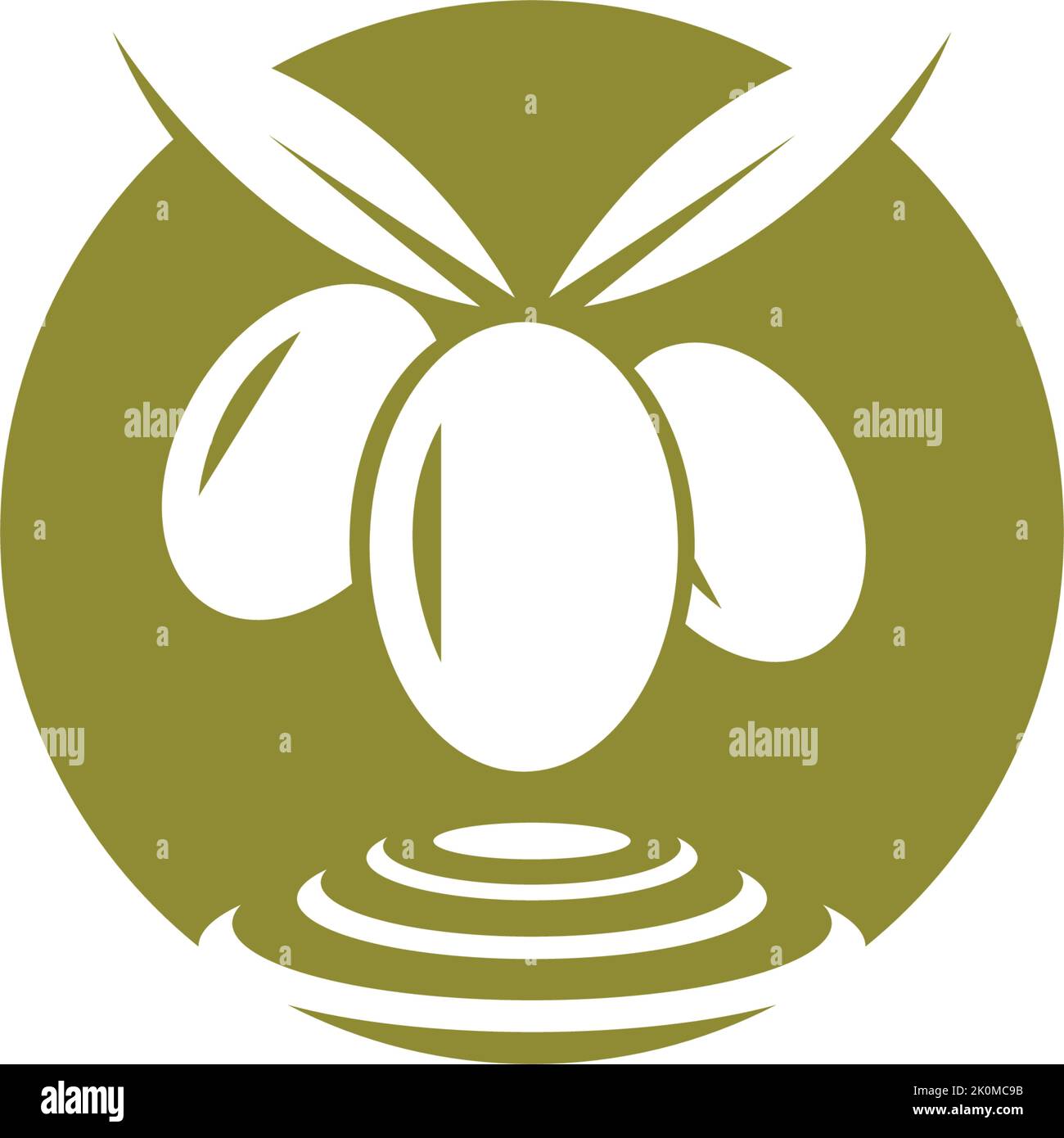 Olive logo template vector icon illustration design Stock Vector