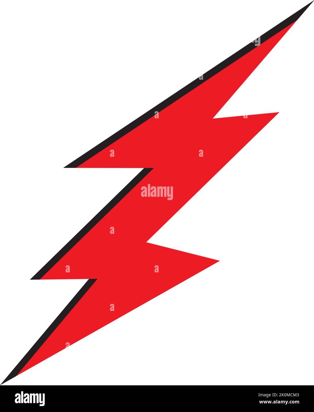 lightning icon logo template vector Stock Vector