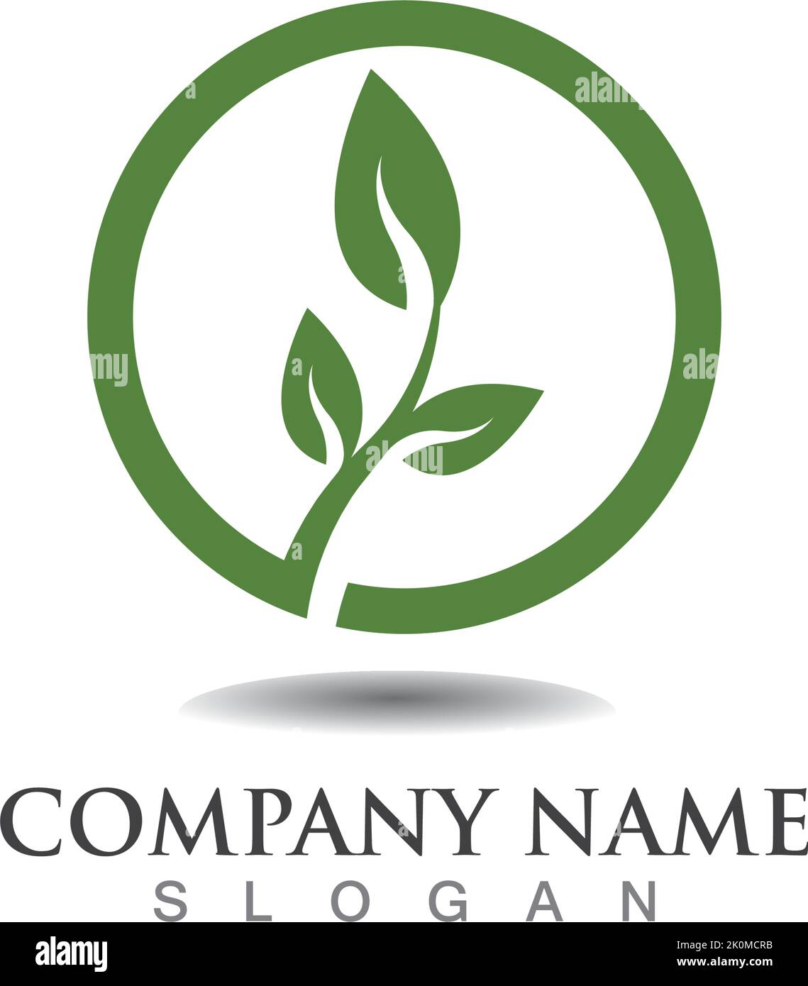 Tree leaf vector logo design eco friendly concept Stock Vector