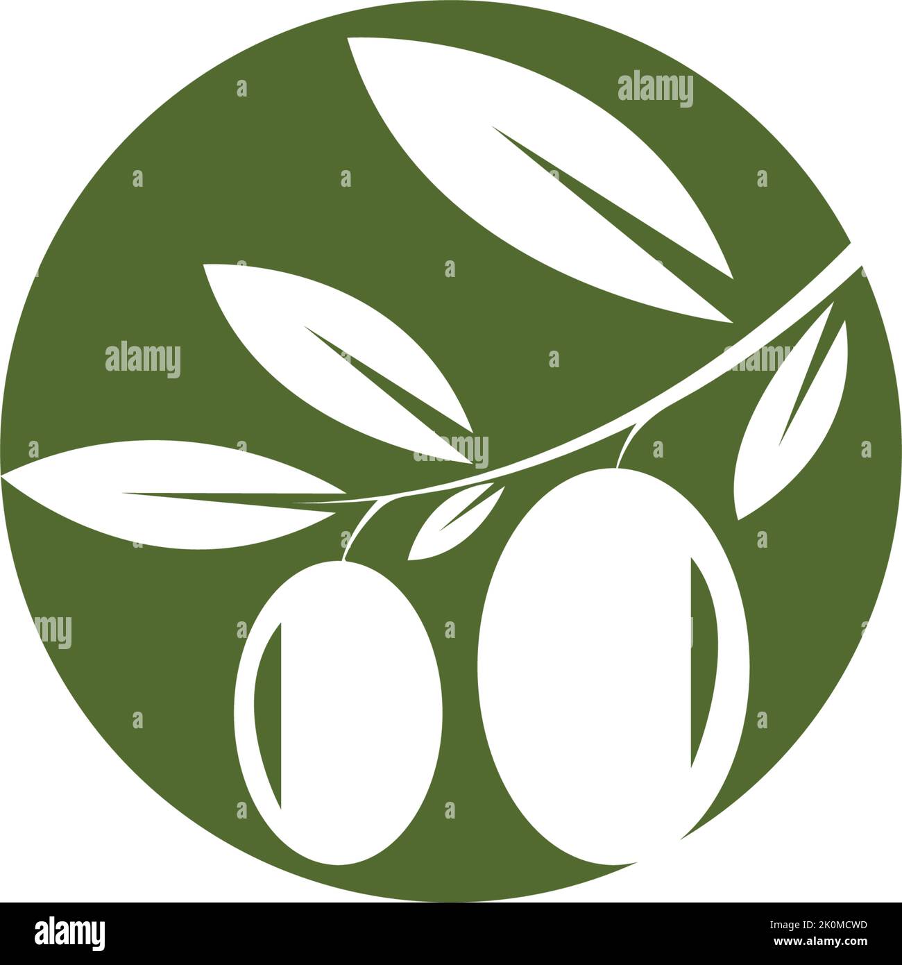 Olive logo template vector icon illustration design Stock Vector