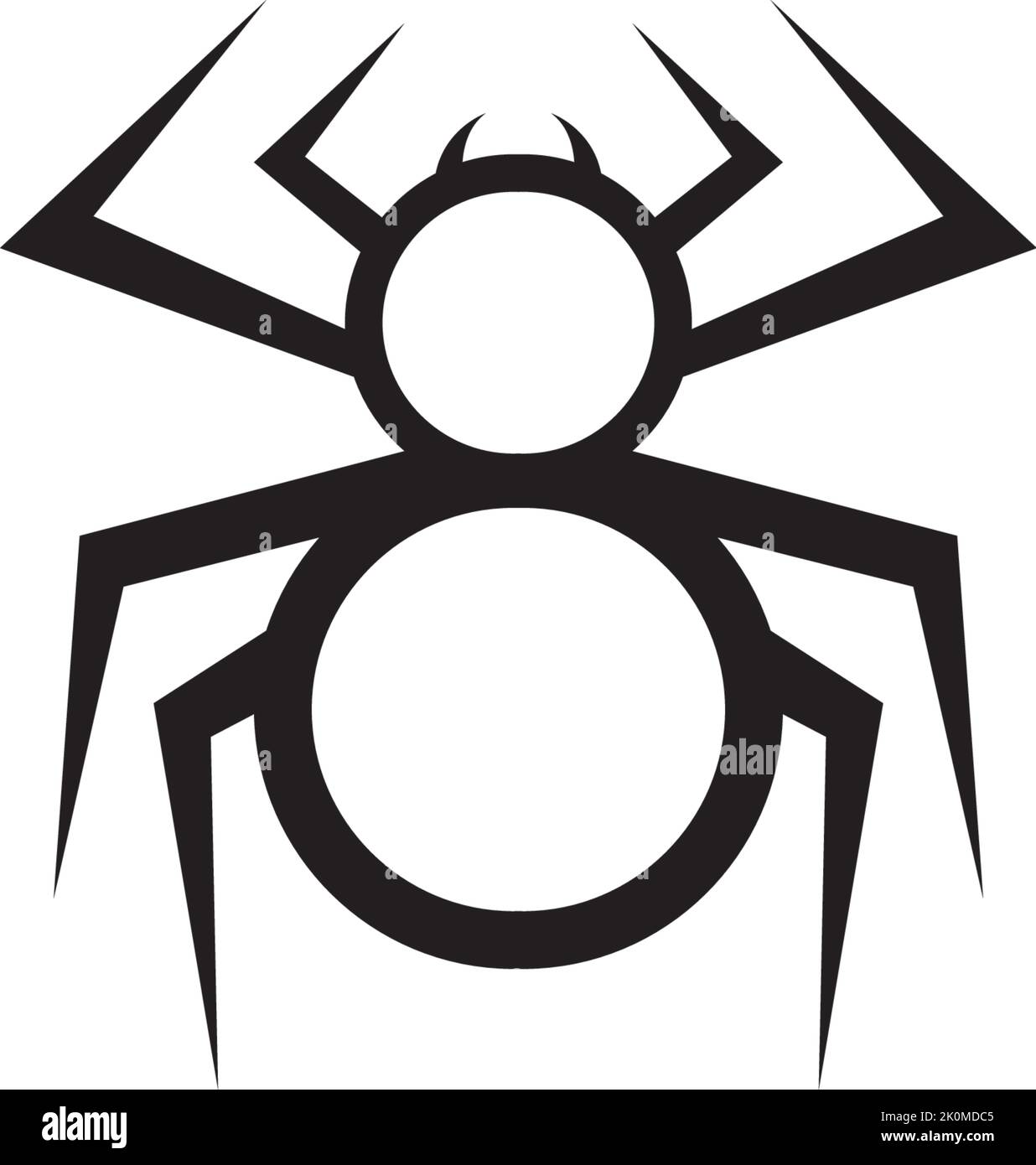 black spider logo template vector illustration icon Stock Vector Image
