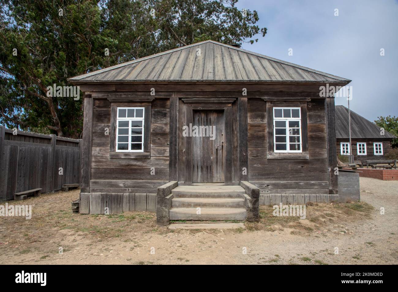 Fort Ross is an historic Russian fort on Highway 1 in Sonoma County. in Northern California. Stock Photo