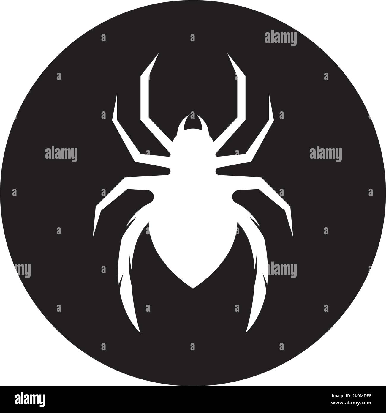 black spider logo template vector illustration icon Stock Vector Image