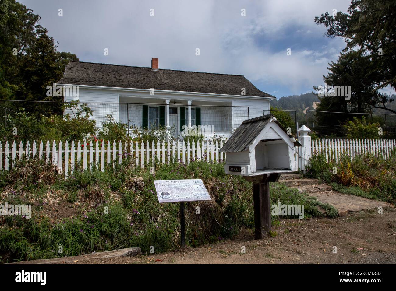 Fort Ross is an historic Russian fort on Highway 1 in Sonoma County. in Northern California. Stock Photo