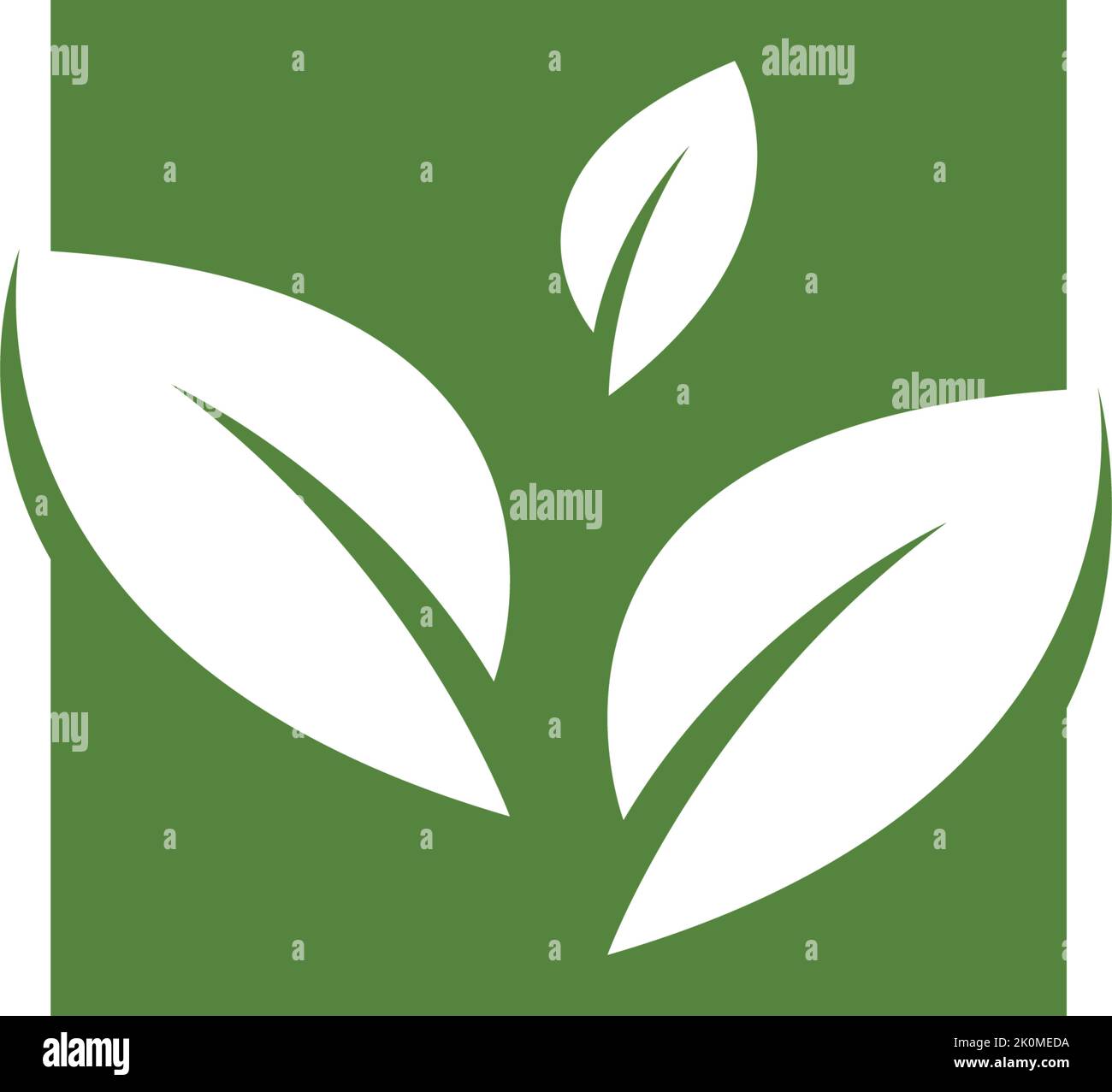 three leaf logo design. green leaf eco logo template - vector Stock ...