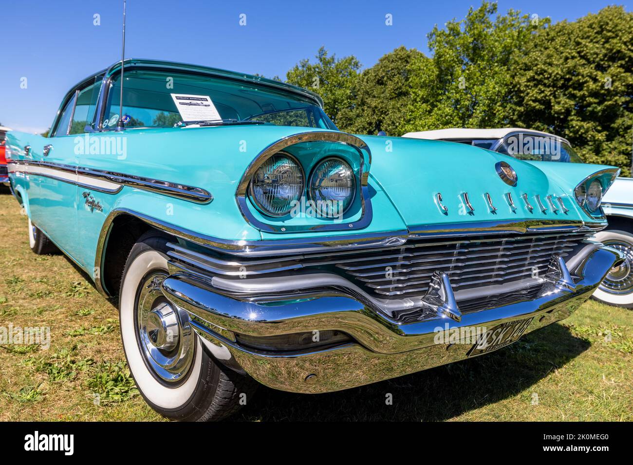 1958 Chrysler New Yorker, on display at the American Auto Club Rally of the Giants, held at Blenheim Palace on the 10 July 2022 Stock Photo