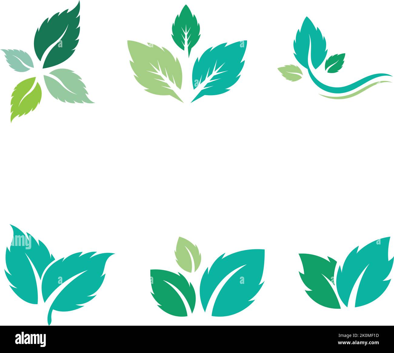 Mint leaves flat vector color icon template Stock Vector Image & Art ...