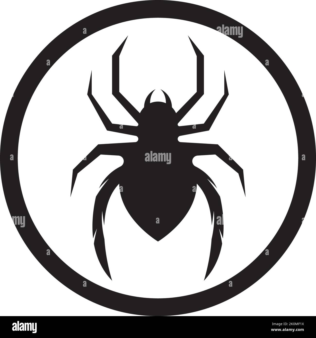 black spider logo template vector illustration icon Stock Vector Image