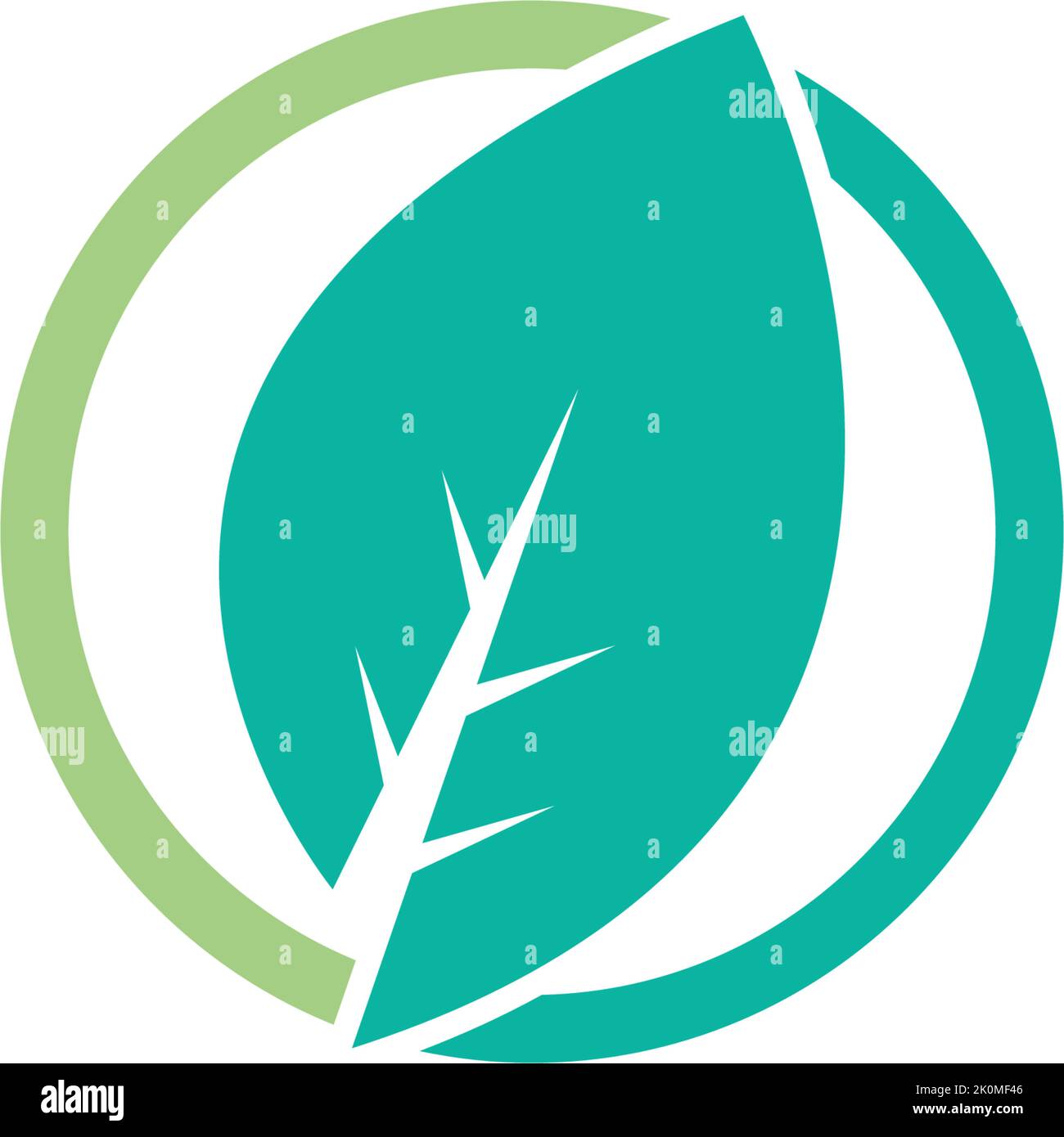 Mint leaves flat vector color icon template Stock Vector