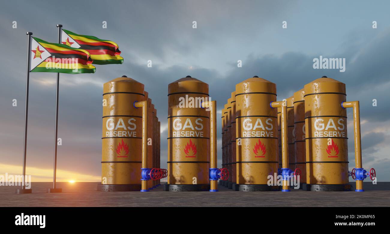 Zimbabwe gas reserve, Zimbabwe Gas storage reservoir, Natural gas tank