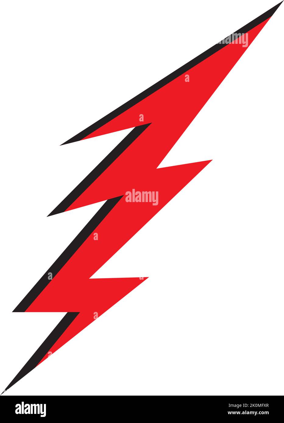 lightning icon logo template vector Stock Vector