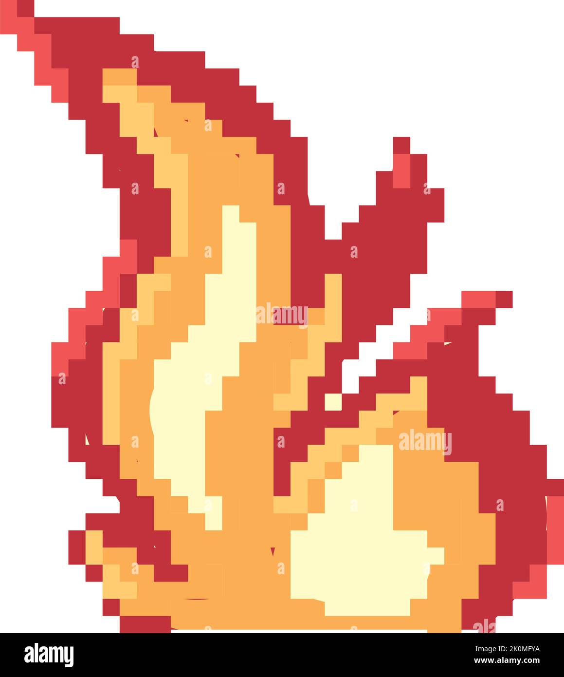 flat pixelated flame Stock Vector Image & Art - Alamy