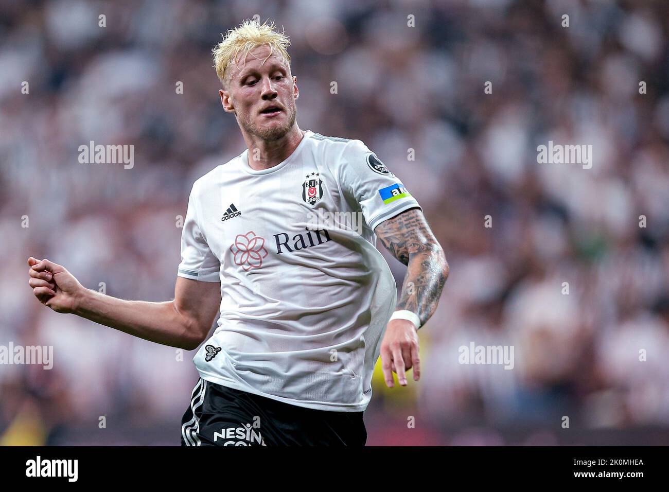 ISTANBUL, TURKEY - SEPTEMBER 12: Wout Francois Maria Weghorst of Besiktas A.S. during the Turkish Super Lig match between Besiktas and Istanbul Basaksehir at the Vodafone Park on September 12, 2022 in Istanbul, Turkey (Photo by /Orange Pictures) Stock Photo