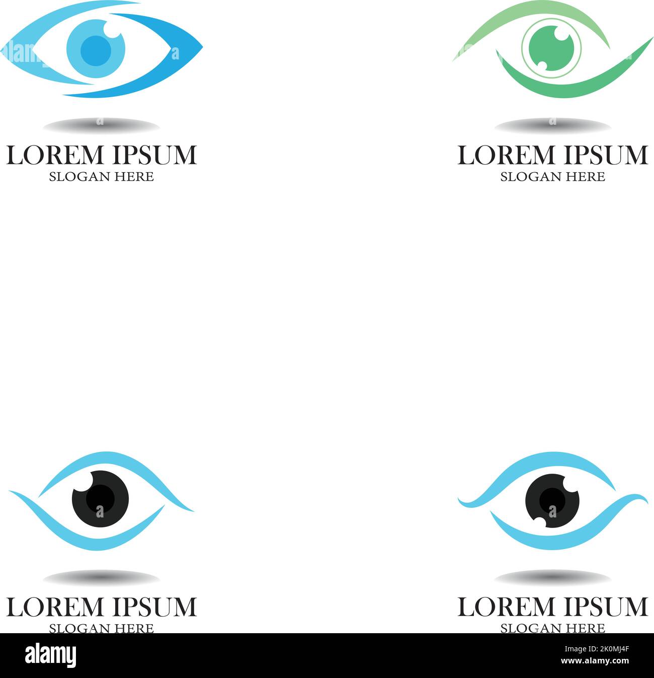 Set Eye care logo and symbols template vector icons app Stock Vector ...