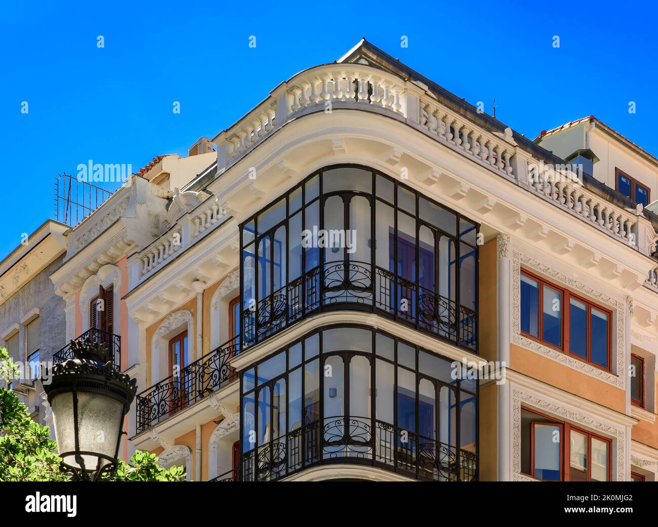Beautiful traditional residential buildings with ornate art nouveau ...