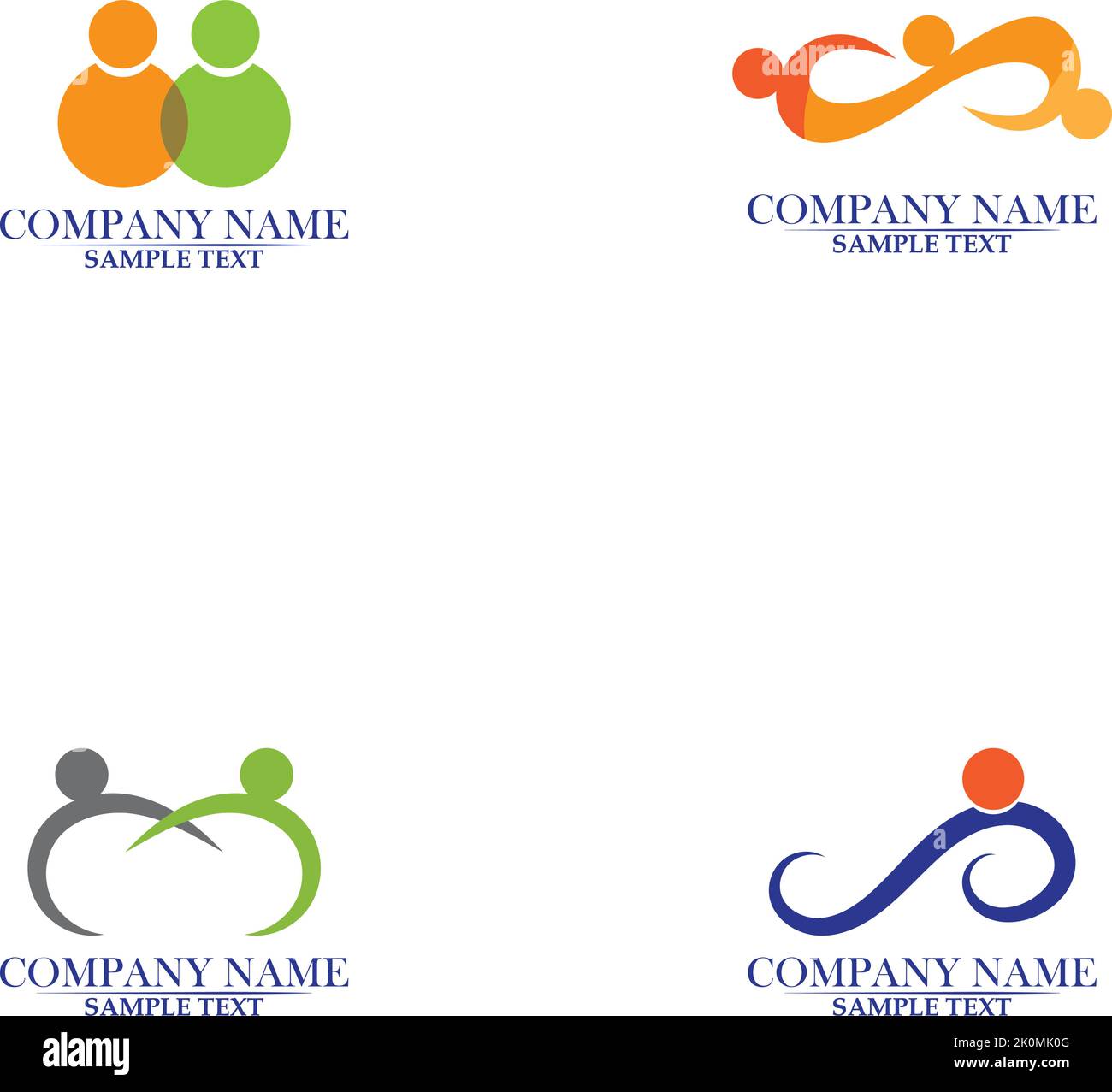 Infinity people Adoption and community care Logo template vector Stock Vector